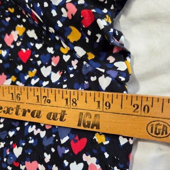 EUC LOFT HEARTS PRINT COLORFUL TOP BABYDOLL STYLE SIZE SMALL - Picture 15 of 16